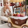 WOOPIE Sklep Fast Food na Kółkach Wózek Walizka 59 akc. 4w1
