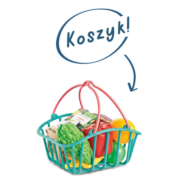 WOOPIE Sklep Supermarket Koszyk na Zakupy Skaner Kasa Waga + 47 Akc.
