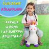 WOOPIE Skoczek Gumowy do Skakania Jednorożec Biały+ Pompka