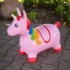 WOOPIE Skoczek Gumowy do Skakania Jednorożec Różowy + Pompka