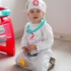 WOOPIE Strój Pielęgniarki Kitel Fartuszek z Czepkiem Pielęgniarki