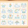WOOPIE Tablica Magnetyczna Montessori MagPad Do Rysowania Królik Marchewka