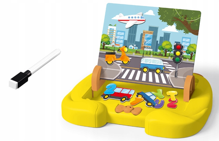 WOOPIE Tablica Magnetyczna Motyw Środki Transportu + Akcesoria