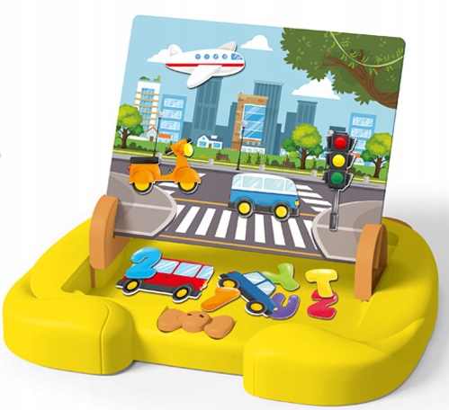 WOOPIE Tablica Magnetyczna Motyw Środki Transportu + Akcesoria