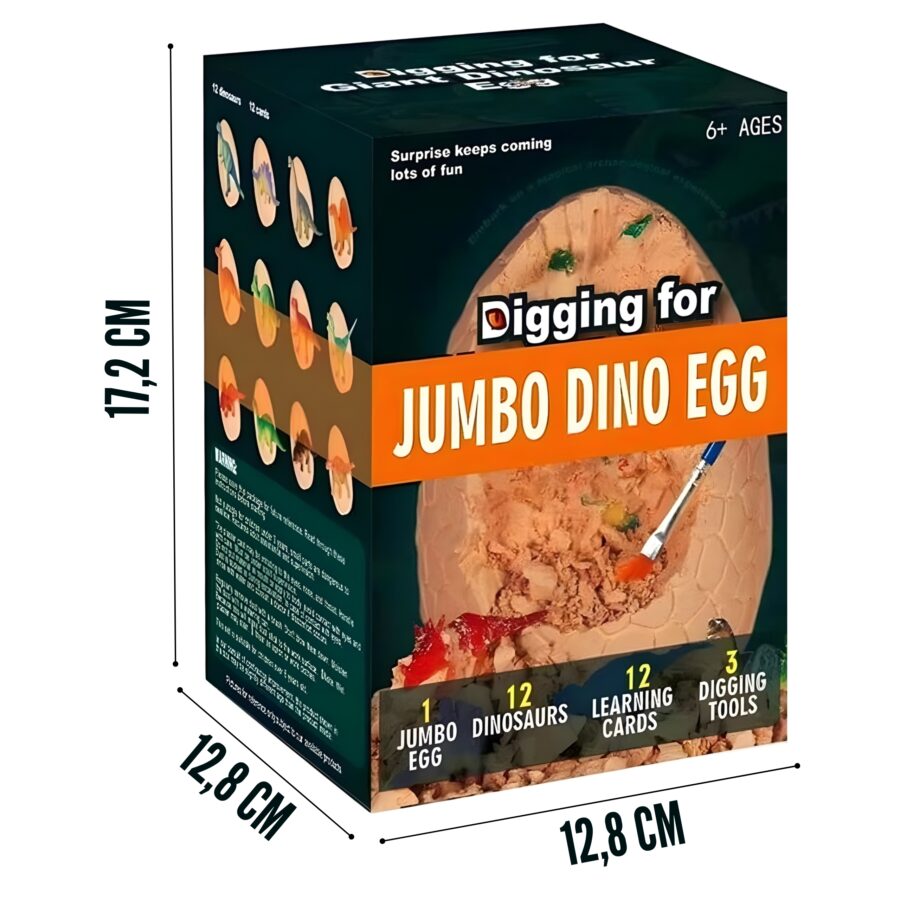 WOOPIE Wykopalisko Jajko Dinozaura Zestaw Archeologa do Rozkopania 12 Dinozaurów