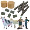 WOOPIE Zestaw Maszyn Rolniczych Traktor Ciągnik Zagroda Mini Farma Osada Rolnicy Skala: 1:24