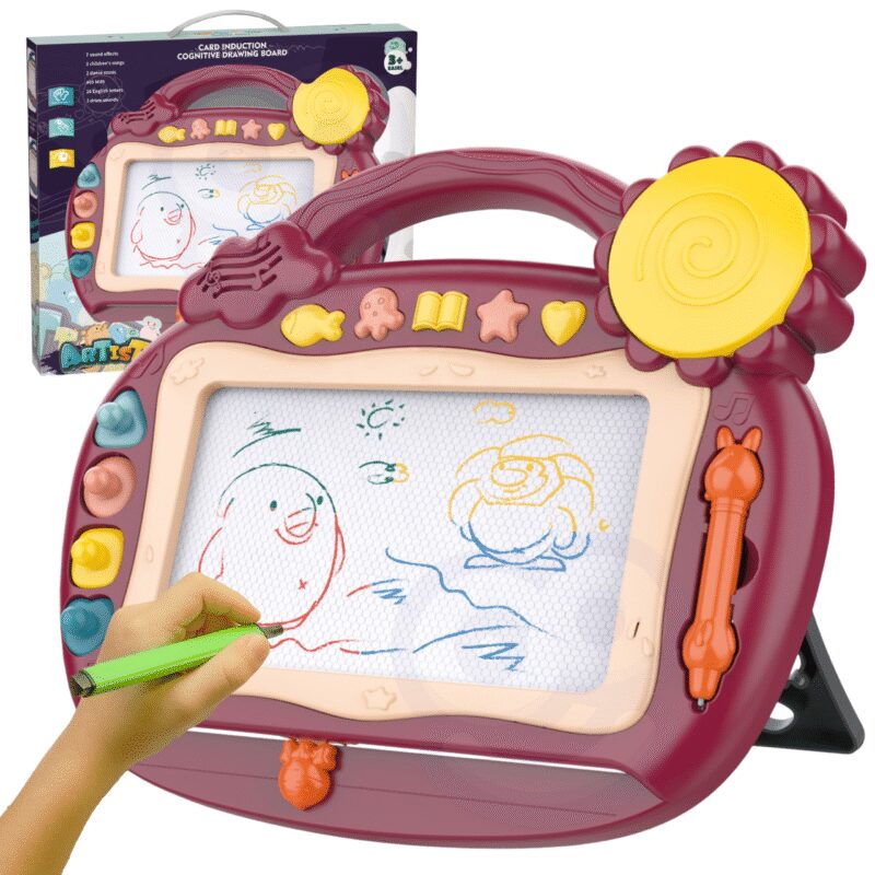 WOOPIE Znikopis Tablica Magnetyczna Kolorowa Stempelki Bordowy WOOPIE Znikopis Tablica Magnetyczna Kolorowa Stempelki Bordowy