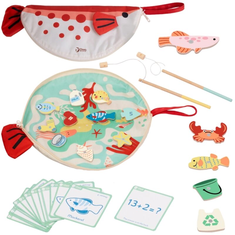 CLASSIC WORLD Edukacyjna Gra Łowienie Rybek na Magnes z Kartami do Nauki Liczenia 35 el. CLASSIC WORLD Edukacyjna Gra Łowienie Rybek na Magnes z Kartami do Nauki Liczenia 35 el.