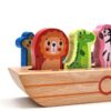 TOOKY TOY Drewniana Układanka Łamigłówki dla Dzieci Noe i Zwierzęta