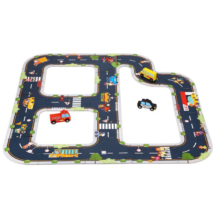 TOOKY TOY Droga Puzzle dla Dzieci Autostrada Makieta 21 el. Certyfikat FSC