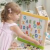 VIGA Drewniany Zestaw Magnetyczny Literki i cyferki