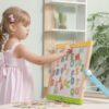 VIGA Drewniany Zestaw Magnetyczny Literki i cyferki