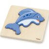 VIGA Pierwsze drewniane Puzzle maluszka Delfin