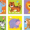 Viga Drewniana układanka Zoo Puzzle  4 klocki