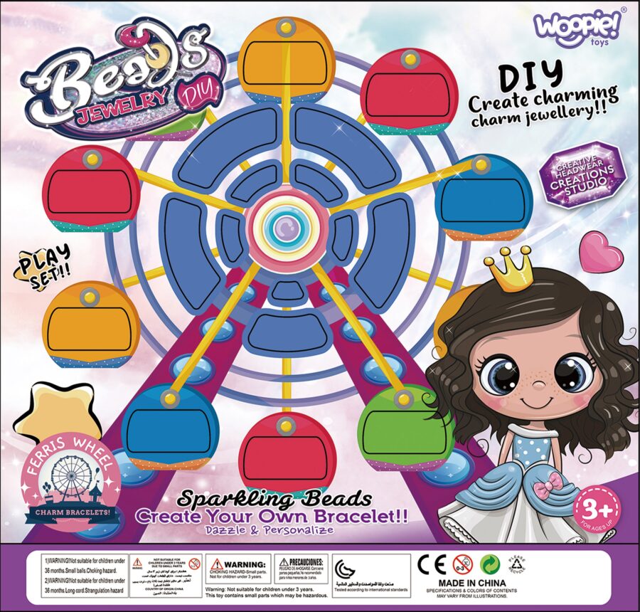 WOOPIE ART&FUN Zestaw Do Robienia Biżuterii Bransoletek Wisiorków Pierścionków Różne Kształty