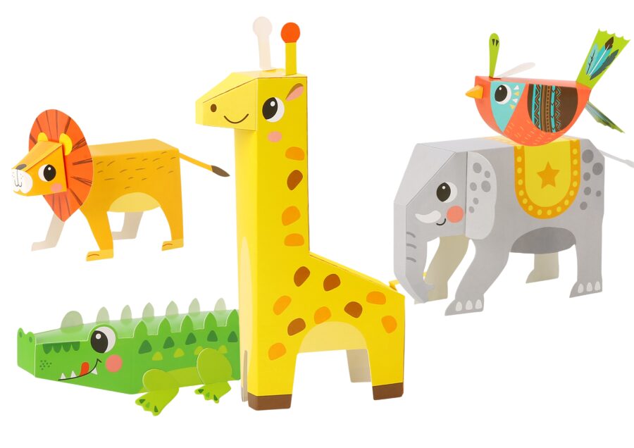 WOOPIE ART&FUN Zestaw Kreatywny Origami 3D Zrób to Sam 10 Zwierzaków