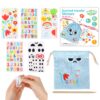 WOOPIE ART&FUN Zestaw Kreatywny Zrób Torebkę Dekorowanie Woreczka Imię Dziecka DIY