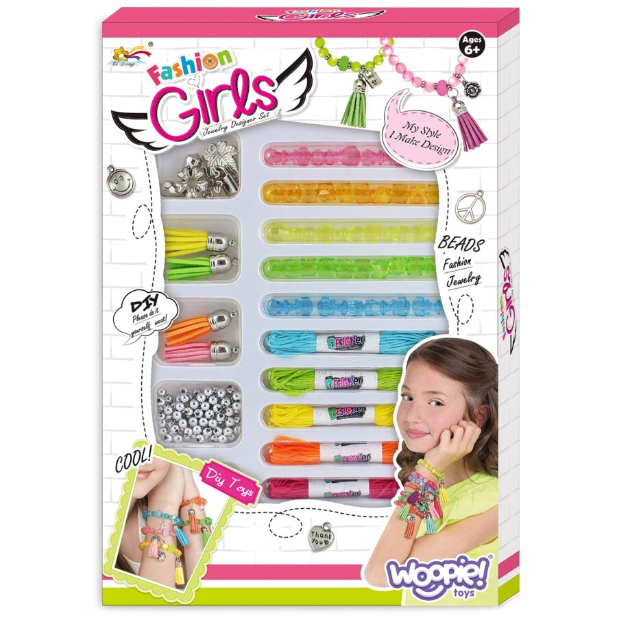 WOOPIE ART&FUN Zestaw do Robienia Biżuteri Bransoletek Wisiorków Pierścionków