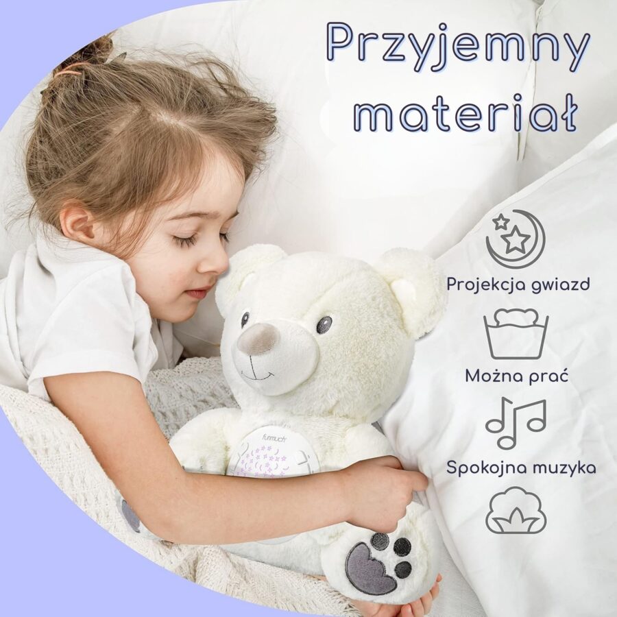 WOOPIE BABY Przytulanka Miś z Projektorem Uspokajacz Usypiacz Pozytywka