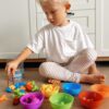 WOOPIE Gra Edukacyjna Montessori Sorter Kolorów Pojazdy 44 el.