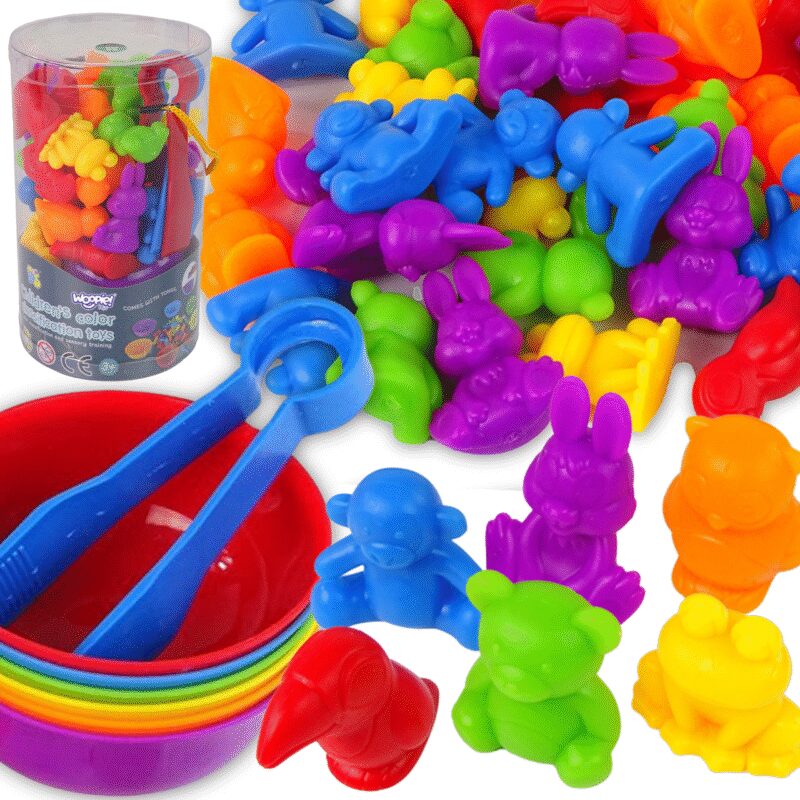 WOOPIE Gra Edukacyjna Montessori Sorter Kolorów Zwierzęta 44 el. WOOPIE Gra Edukacyjna Montessori Sorter Kolorów Zwierzęta 44 el.