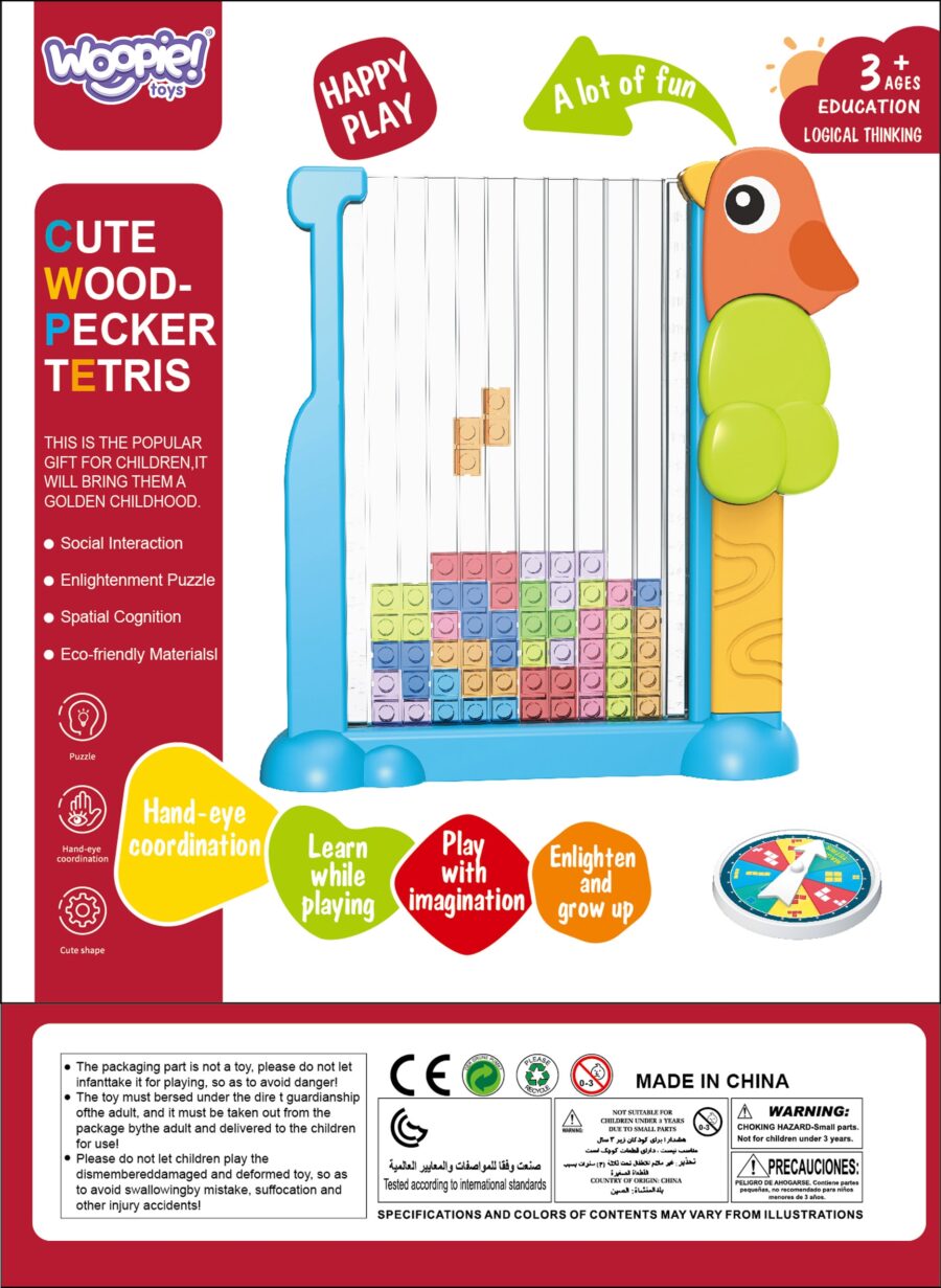 WOOPIE Gra Edukacyjna Tetris Kolorowe Klocki