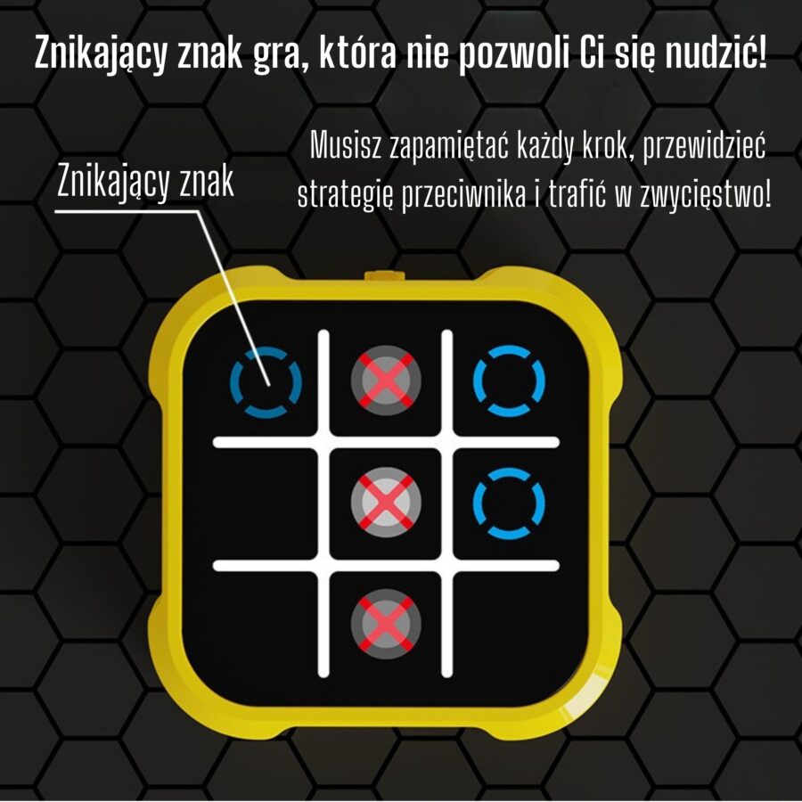 WOOPIE Gra Elektroniczna Kółko i Krzyżyk Logiczna Edukacyjna 4w1