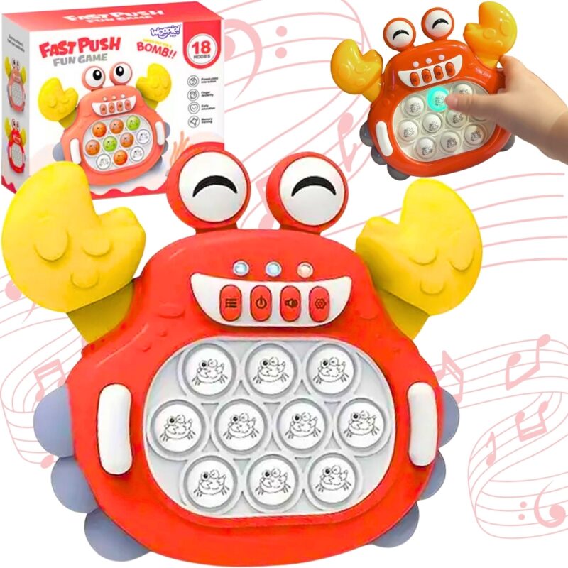 WOOPIE Gra POP IT Elektroniczna Antystresowa Zręcznościowa Krab Czerwony WOOPIE Gra POP IT Elektroniczna Antystresowa Zręcznościowa Krab Czerwony