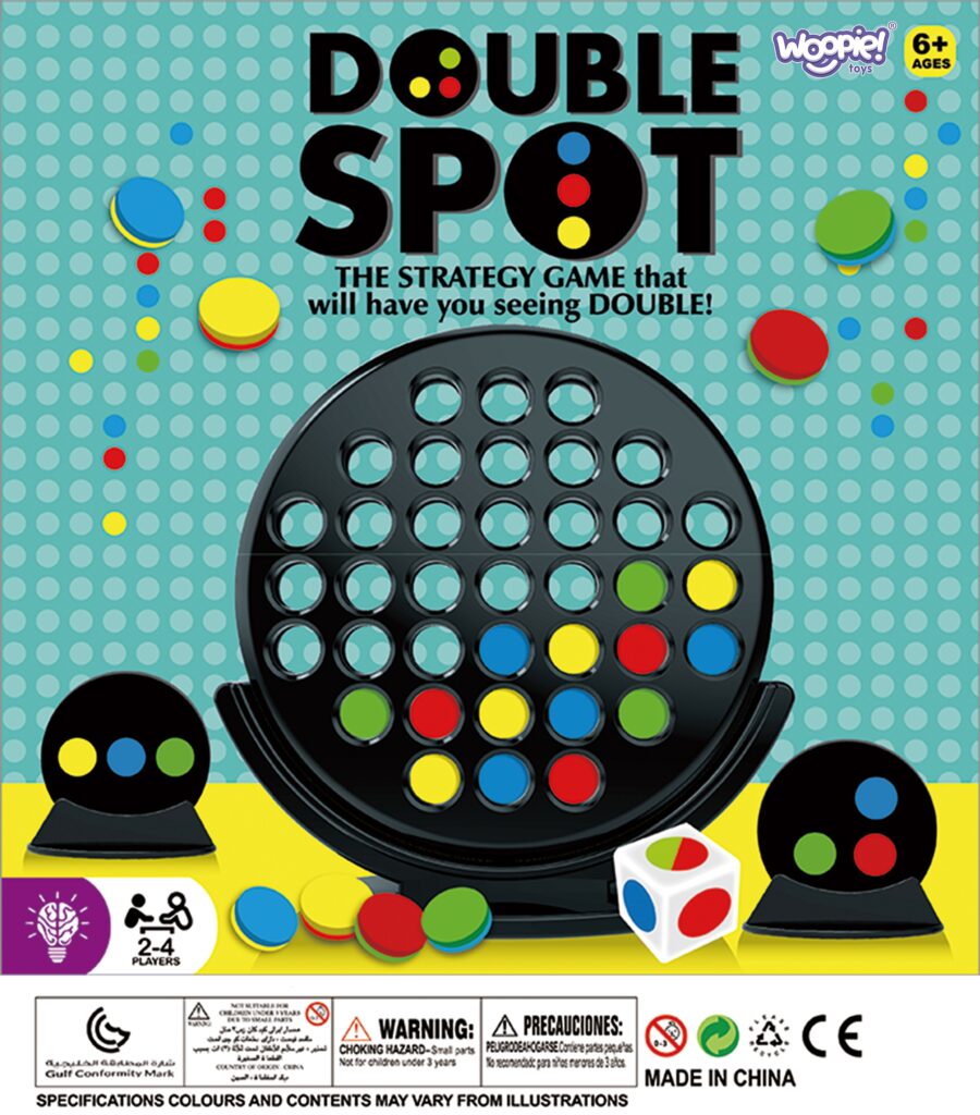 WOOPIE Gra Strategiczna Planszowa 3 w Linii Kropi Double Spot 6+