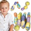WOOPIE Gra Zręcznościowa Kręgle Miękkie Soft Dinozaury Zestaw 12el.
