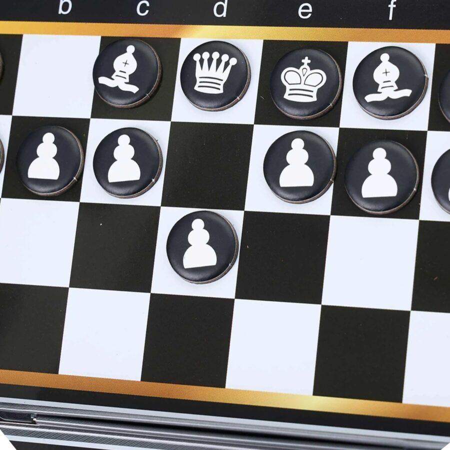 WOOPIE IQ Gra Szachy Warcaby Magnetyczne 2w1 Podróżna Kieszonkowa 5 sztuk