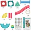 WOOPIE Klocki Konstrukcyjne 3D Zestaw Edukacyjny Tor Kulkowy Kulodrom Wafle 128el.