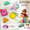 WOOPIE Klocki Magnetyczne Konstrukcyjne 3D Zestaw Edukacyjny Zamek Pojazdy110el..
