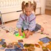 WOOPIE Klocki Magnetyczne Konstrukcyjne Świecące 3D Świat Zwierząt 124el.