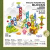 WOOPIE Klocki Magnetyczne Tor Kulkowy Zwierzęcy Raj 104 el.
