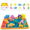 WOOPIE Piasek Kinetyczny 1,2 kg Zestaw XL ZOO Stolik z Foremkami
