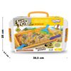 WOOPIE Piasek Kinetyczny 1,5 kg Zestaw XXL Plac Budowy Stolik z Foremkami i Pojazdami
