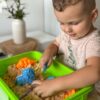WOOPIE Piasek Kinetyczny 1,5 kg Zestaw XXL ZOO Safari Stolik z Foremkami