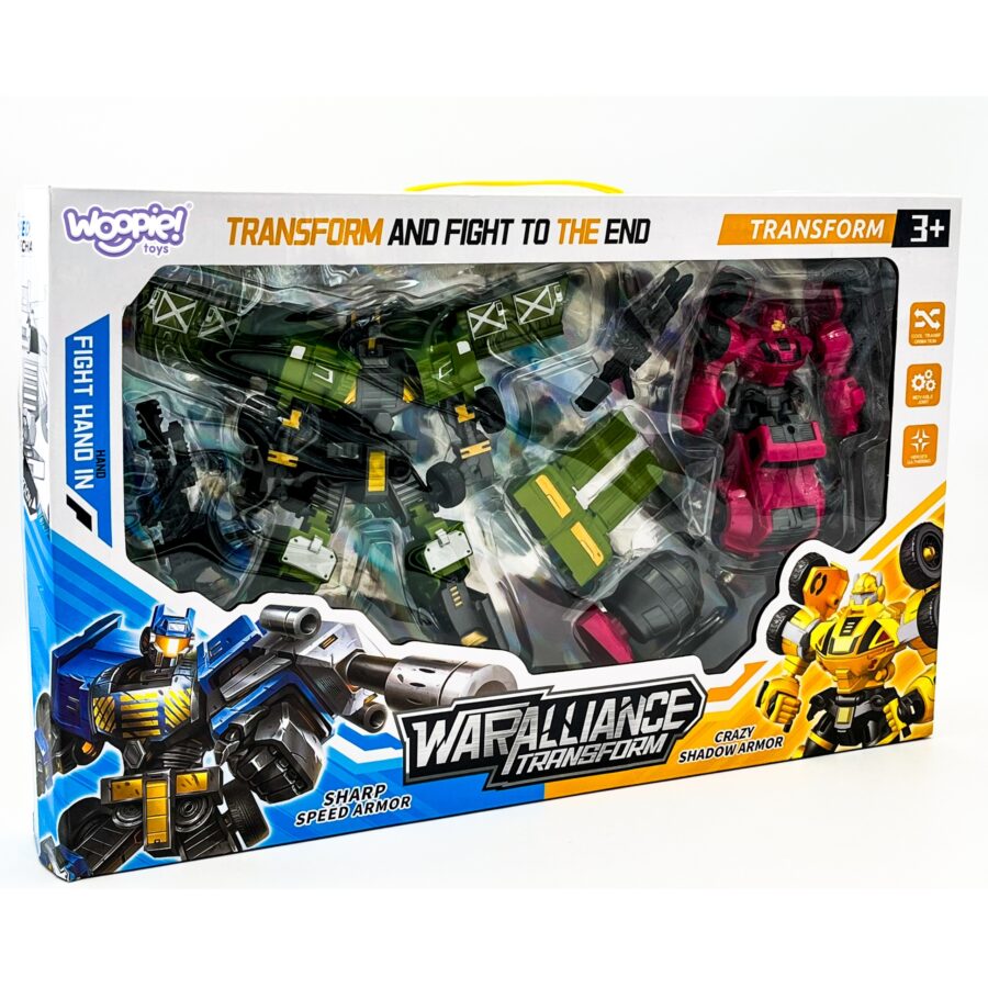 WOOPIE Roboty Transformujące Zestaw 4w1 Samochody Bojowe