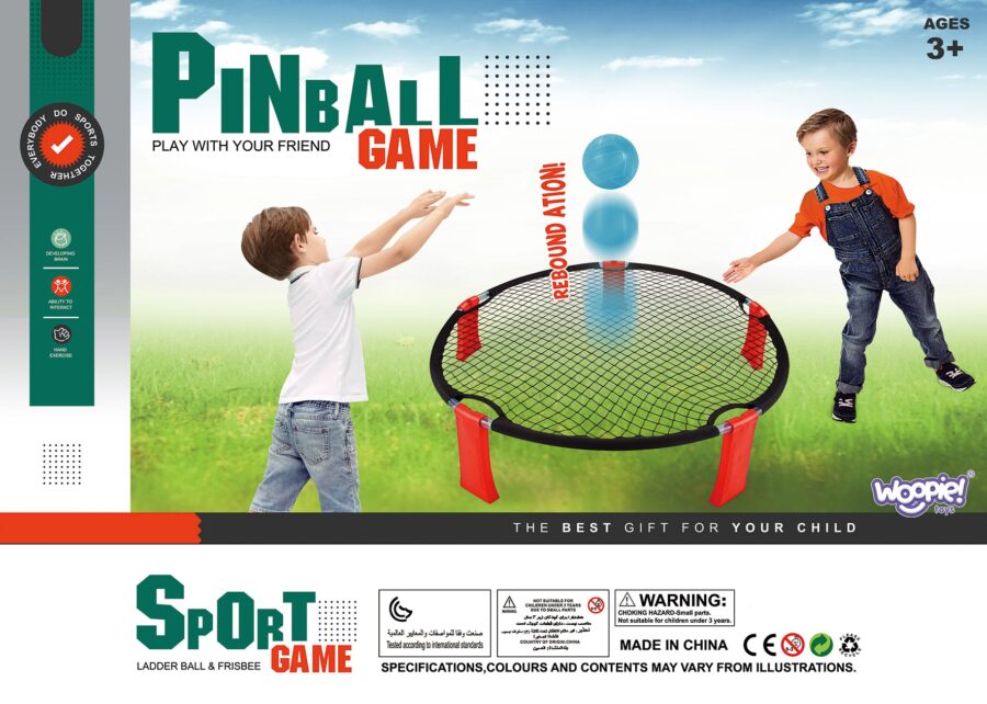 WOOPIE Smash Ball Gra Zręcznościowa  Trampolina 2 Piłki Pompka