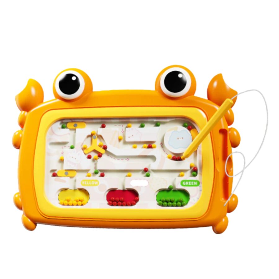 WOOPIE Tablica Magnetyczna Montessori Labirynt Krab Pomarańczowa