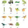 WOOPIE Tor Samochodowy XXL Dinozaury 240 el.