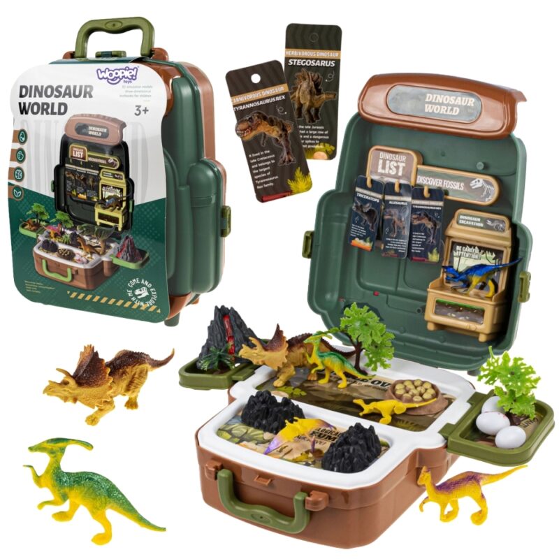 WOOPIE Walizka Dinosaur World - Edukacyjny Zestaw Odkrywcy Dinozaurów