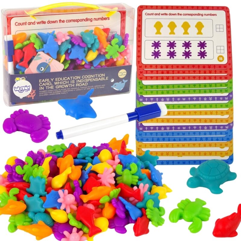 WOOPIE Zestaw Edukacyjny Nauka Liczenia Montessori Sorter Kolorów Morska Kraina 111 el. WOOPIE Zestaw Edukacyjny Nauka Liczenia Montessori Sorter Kolorów Morska Kraina 111 el.