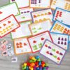 WOOPIE Zestaw Edukacyjny Nauka Liczenia Montessori Sorter Kolorów Pojazdy 83 el.