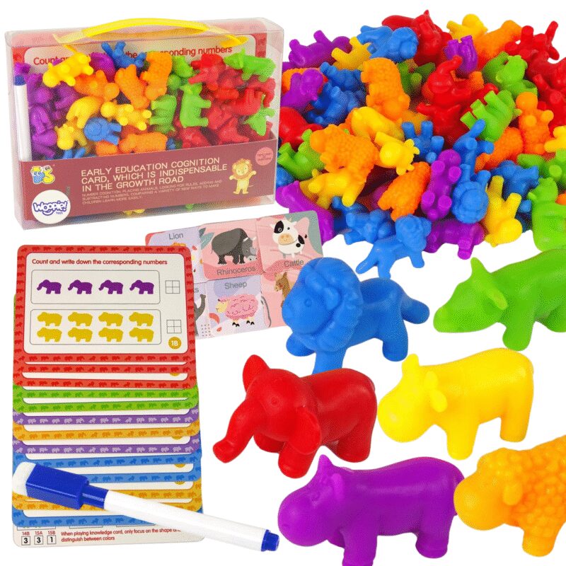 WOOPIE Zestaw Edukacyjny Nauka Liczenia Montessori Sorter Kolorów Zwierzęta 83 el. WOOPIE Zestaw Edukacyjny Nauka Liczenia Montessori Sorter Kolorów Zwierzęta 83 el.