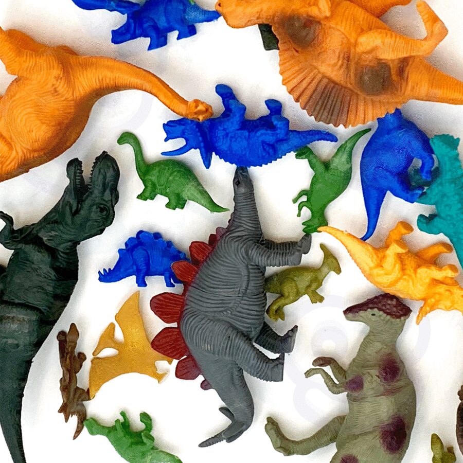 WOOPIE Zestaw Figurki Dinozaury Duże Zwierzęta Mata Pojemnik XXL 34 szt.