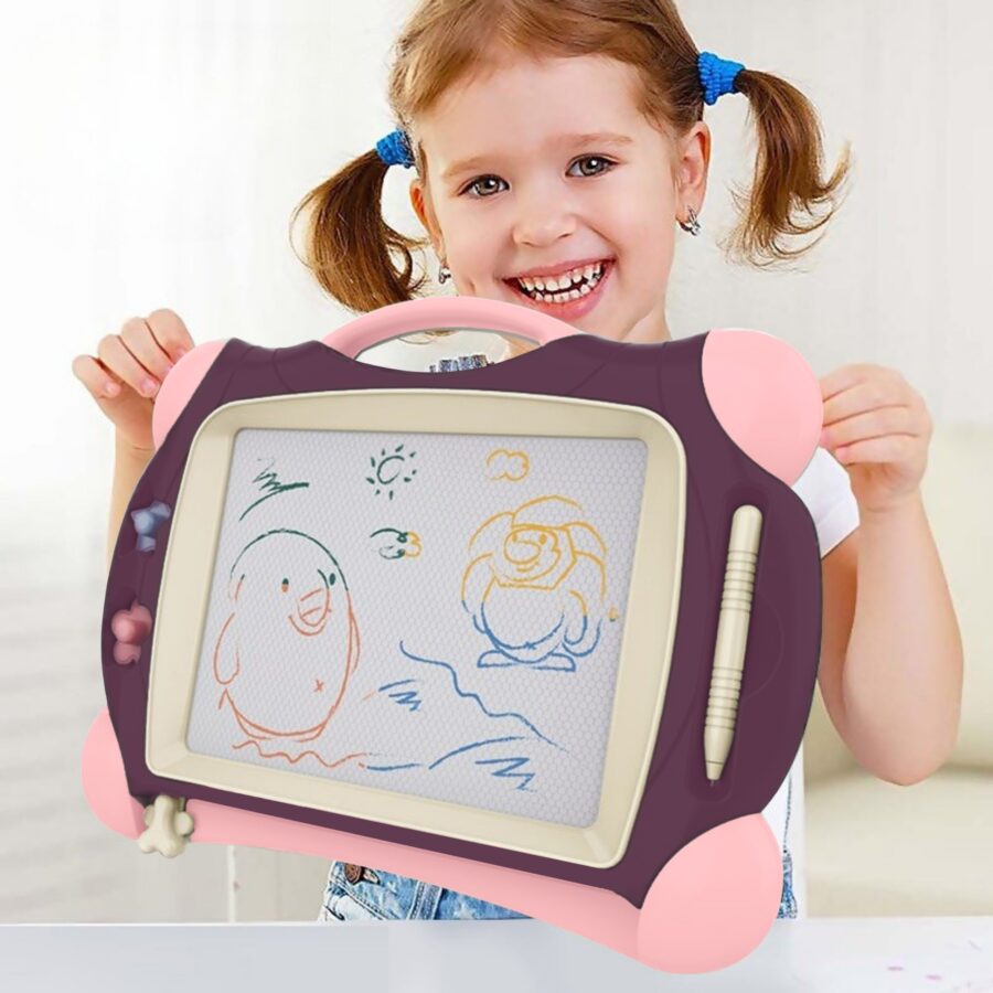 WOOPIE Znikopis Tablica Magnetyczna Kolorowa + 2 Stempelki Fioletowy