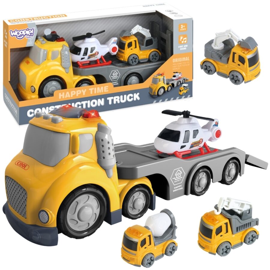 WOOPIE Żółta Laweta City Truck Efekty Dźwiękowe i Świetlne